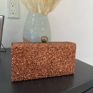 J. Crew Glitter Clutch